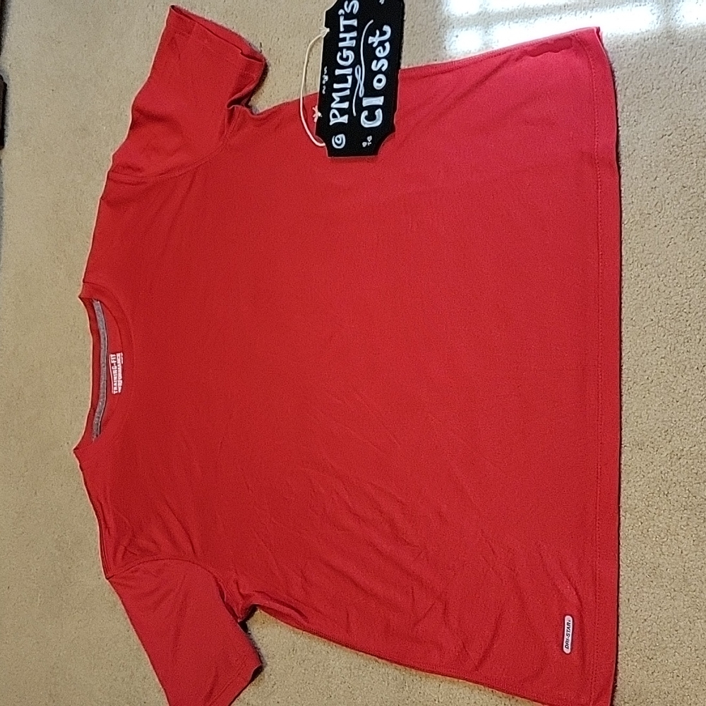 Starter Training-Fit Performance Tee Large Red Short Sleeve